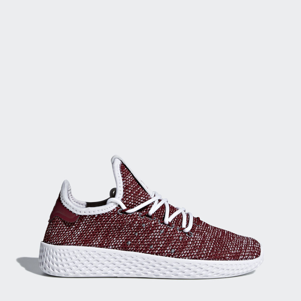 Adidas Pharrell Williams Tennis Hu - Originals για αγορια - Ασπρα/Ασπρα/Μπορντο,Μέγεθος: EU 27 – 39